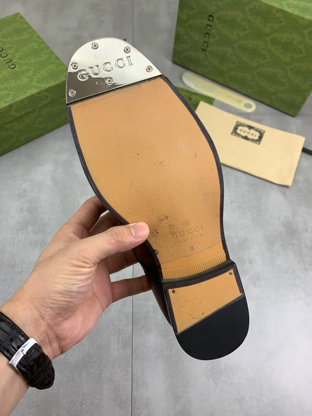Men's men's shoes 💰P640 [New style] Water dyed cowhide 💰💎💎💎 [Gucci] GUCCI high-end men's formal business leather shoes, original order 1:1! Original imported high-end open-edge beaded calfskin, original metal buckle, imported first-layer cowhide lining for feet. Original high-end outsole, men's shoe size: 39-44 (45 customized) black and brown colors available